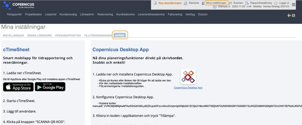 Mina Inställningar